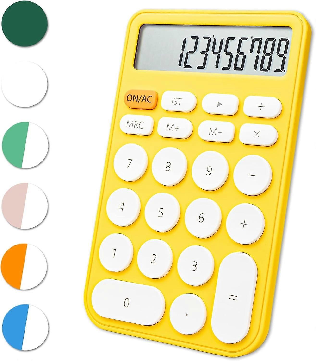 Easygou 12-Digit Desktop Calculator with Large LCD Display, Big Buttons, Black – Ideal for Office, School, Home, Business, Auto Sleep