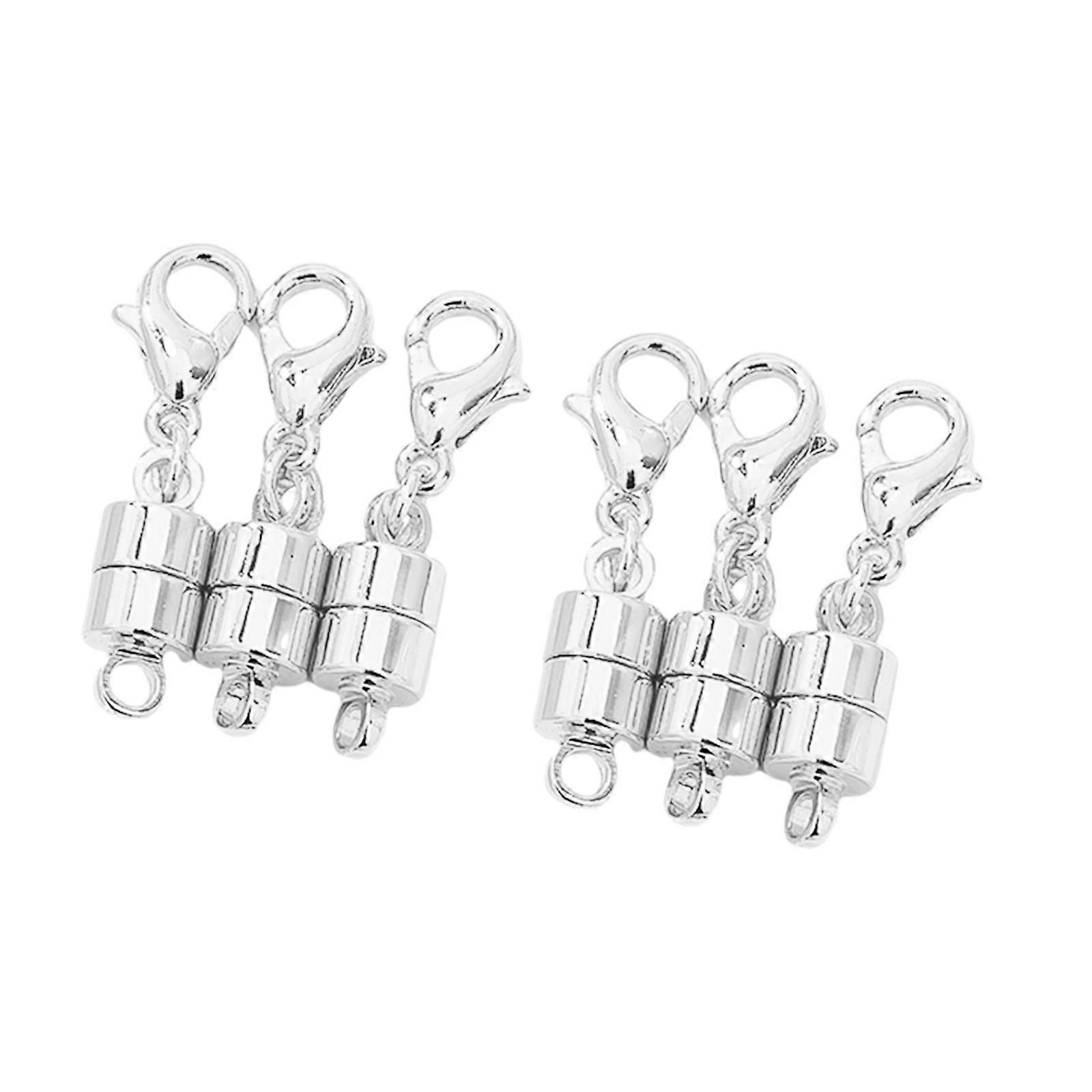 Easy Use Single Head Lobster Clasp Gold/Silver Coated Alloy Jewelry Component Secure Lock Mechanism Fastener Connector  Silver