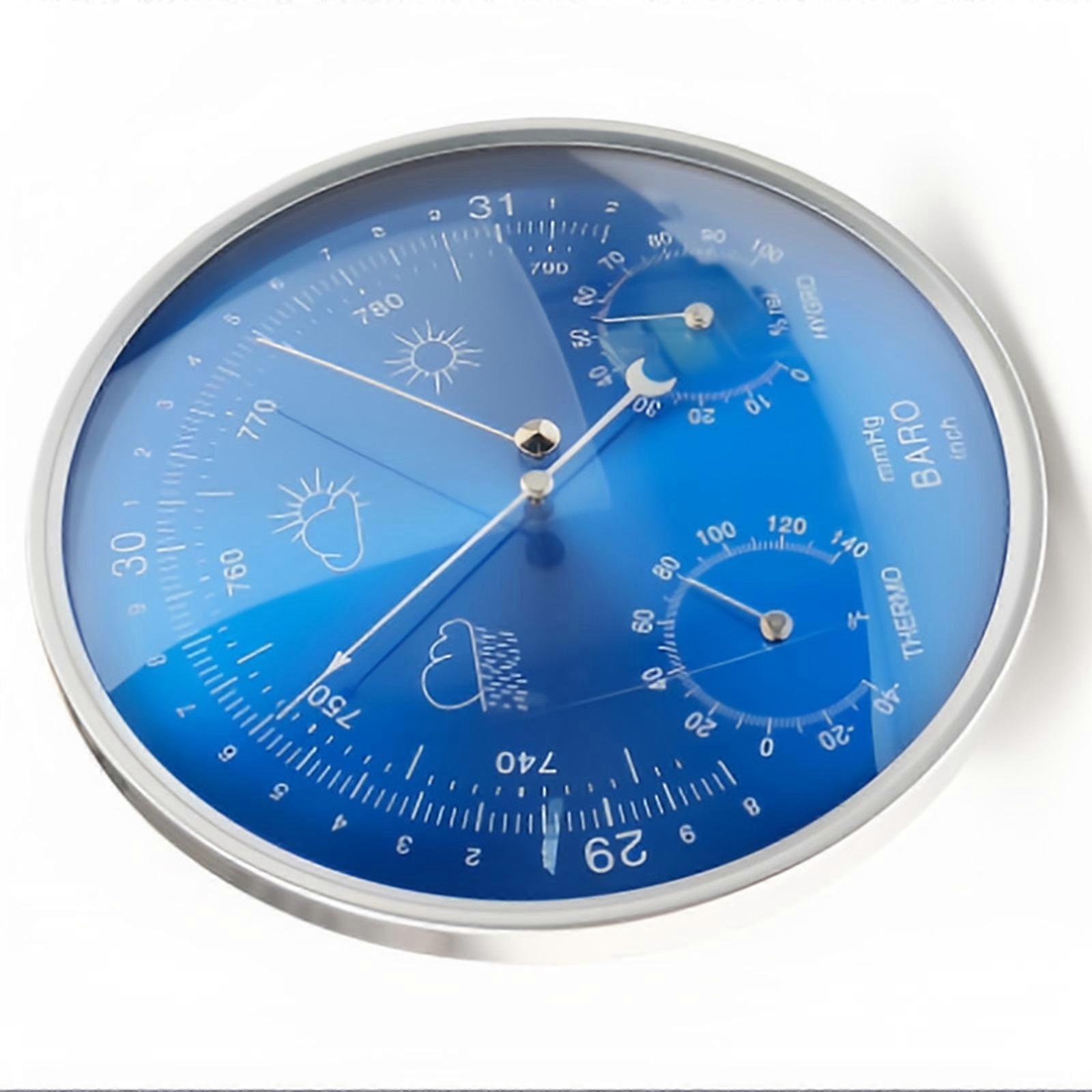 Impermeable Metal Anemometer Hygrometer Device Measuring Meteorological Pressure and Dampness Simultaneously 180mm Multicolor