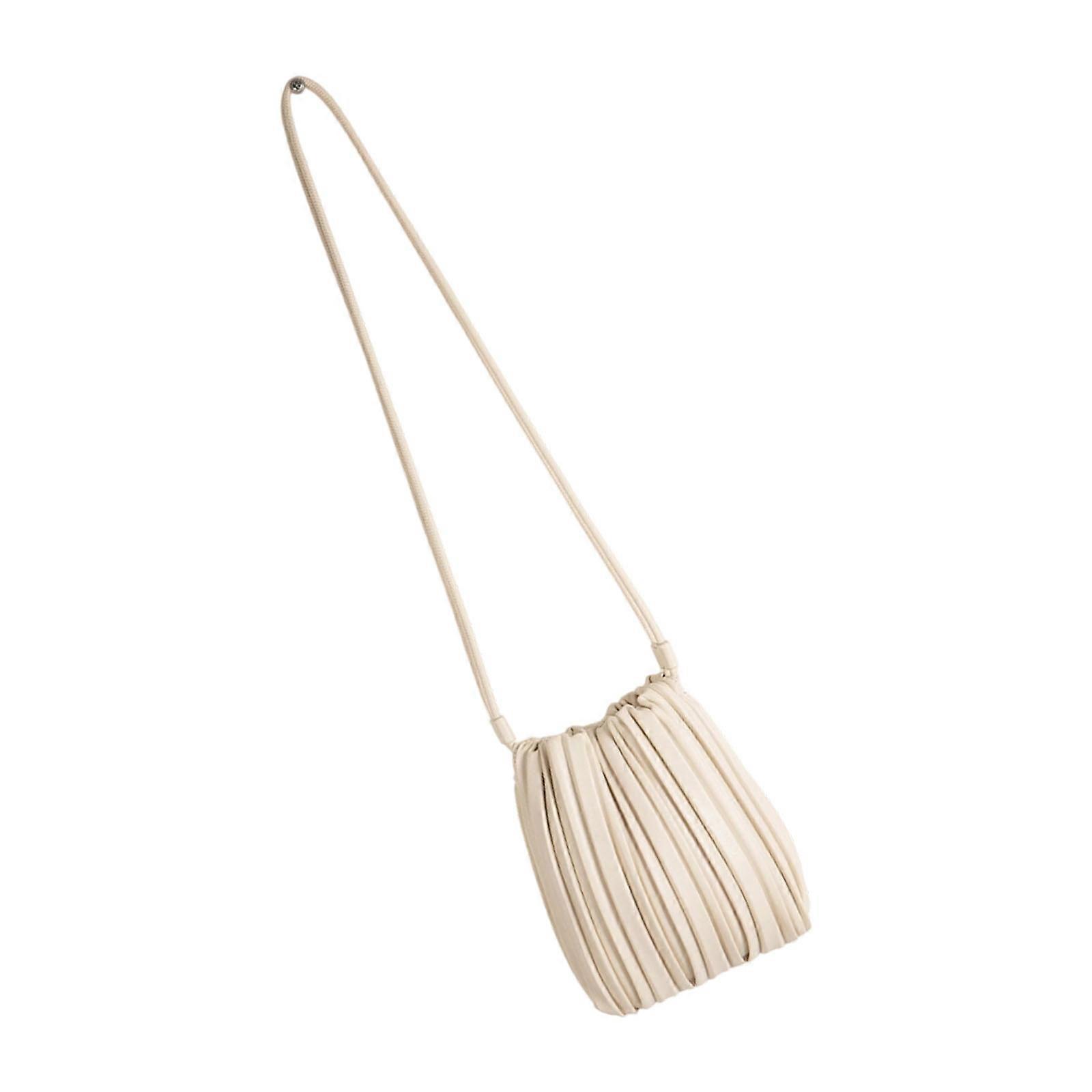 حقيبة رسول Ruched للنساء حقيبة يومية حقيبة أزياء كروس بودي حقيبة تنقل حقيبة هاتف حقيبة كتف عارضة بيضاء