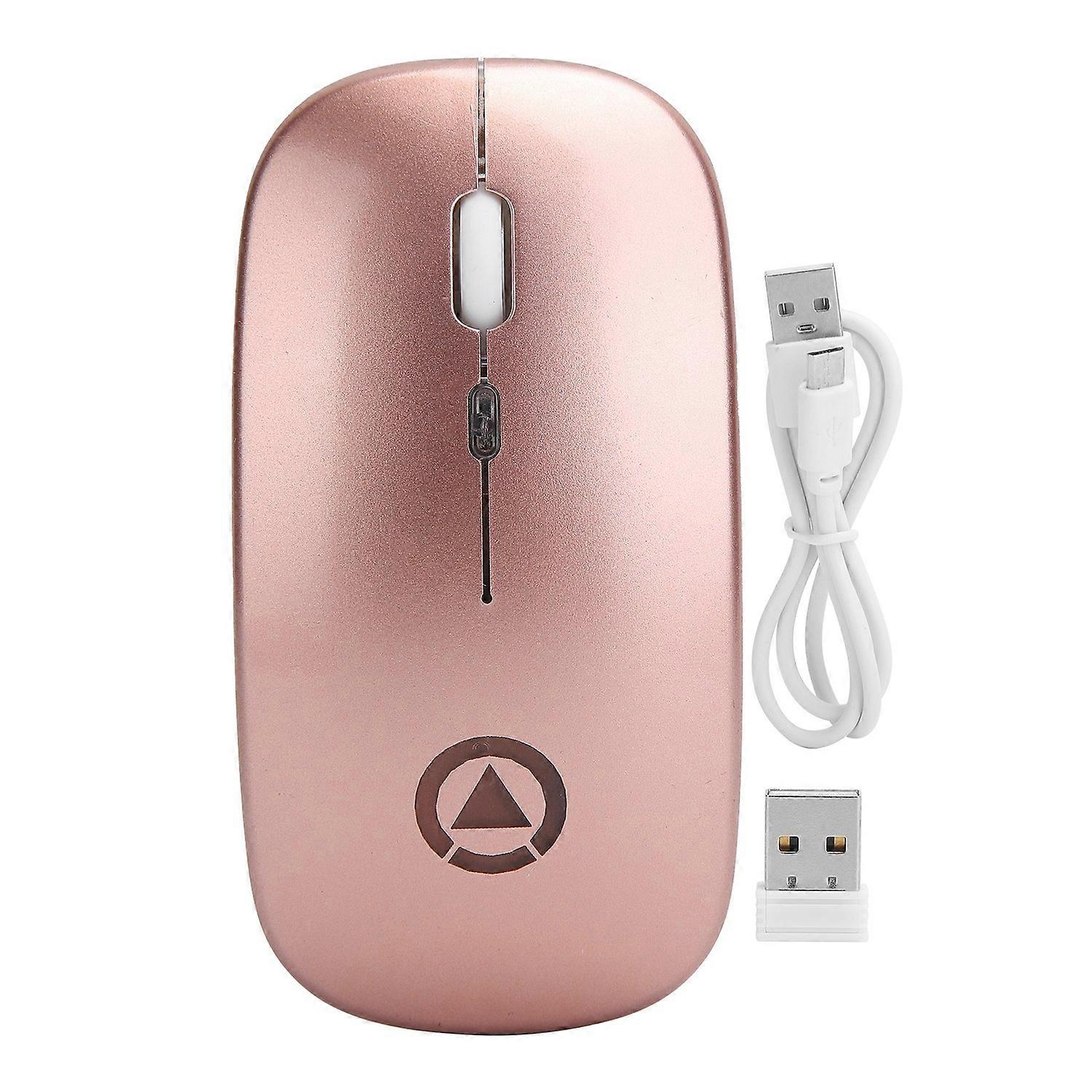 2.4G Wireless Mouse Home Office Portable Backlit Mouse for Laptops Desktop ComputerRose Gold