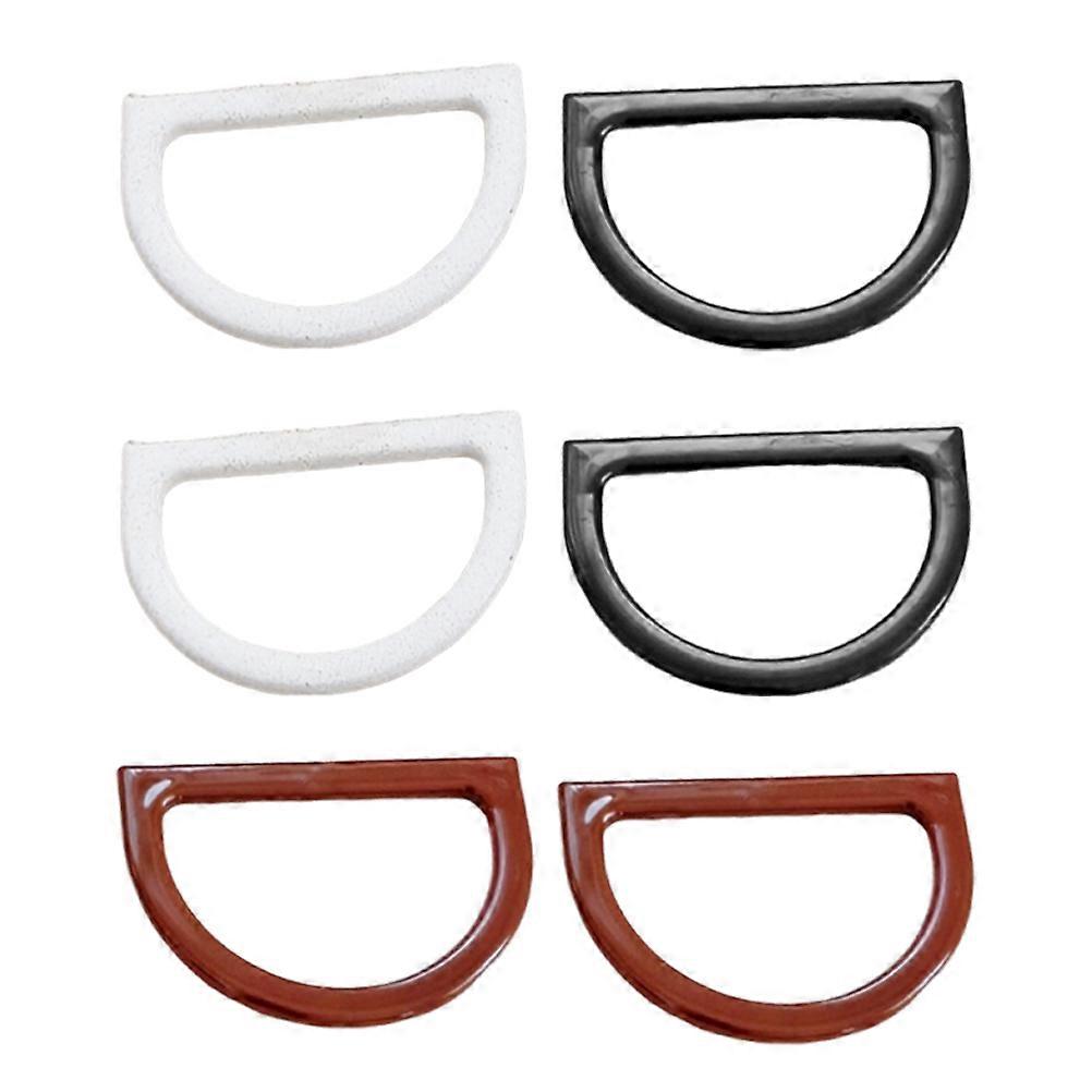 D-Shaped Handbag Handle Simulation Wood Bag Handle for 3Pairs DIY Supply