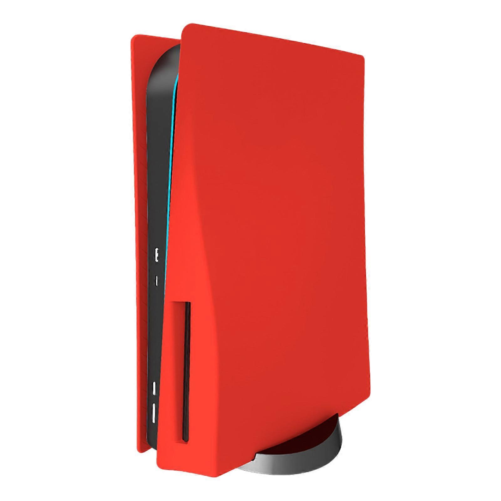 Replacement Dustproof Shell Case Faceplate Cover Game Console Plate Cover Shockproof Shell for Disc/Digital Edition  Red