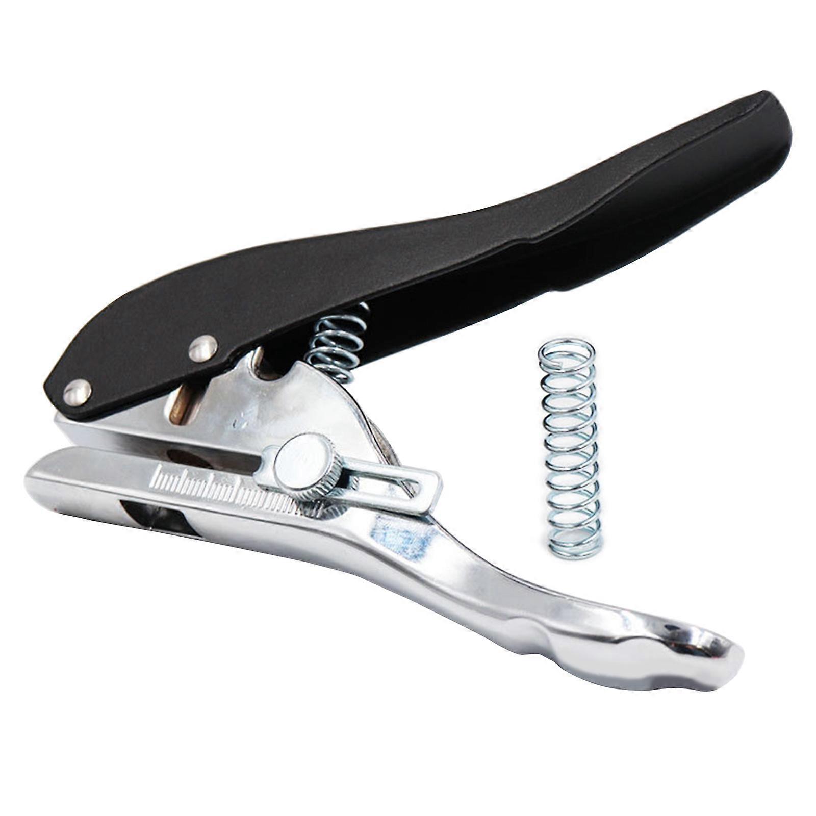 Edges Banding Punching Pliers Portable Punch Pliers 10mm Hole Card Punching Tool Handheld Round Single Hole Punch  Black