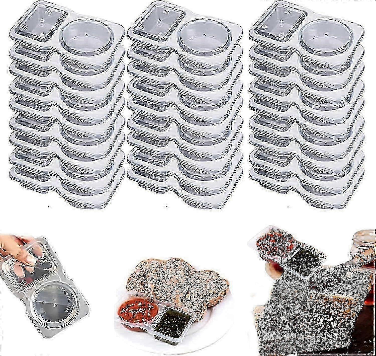 20-50pcs Reusable Snack Pack Containers, Nut Cheese Collapsible Snack Containers with Lids