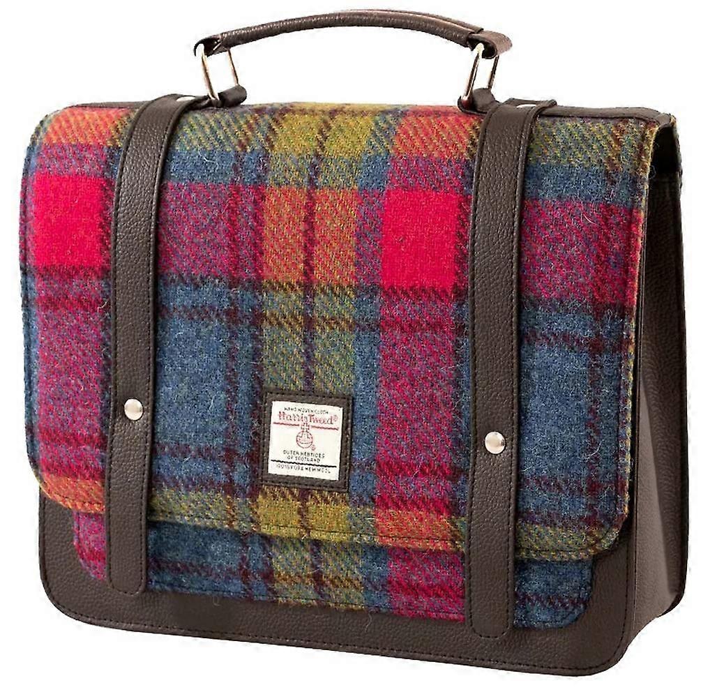 Maccessori Harris Tweed Mini Messenger Bag - Blue/Pink