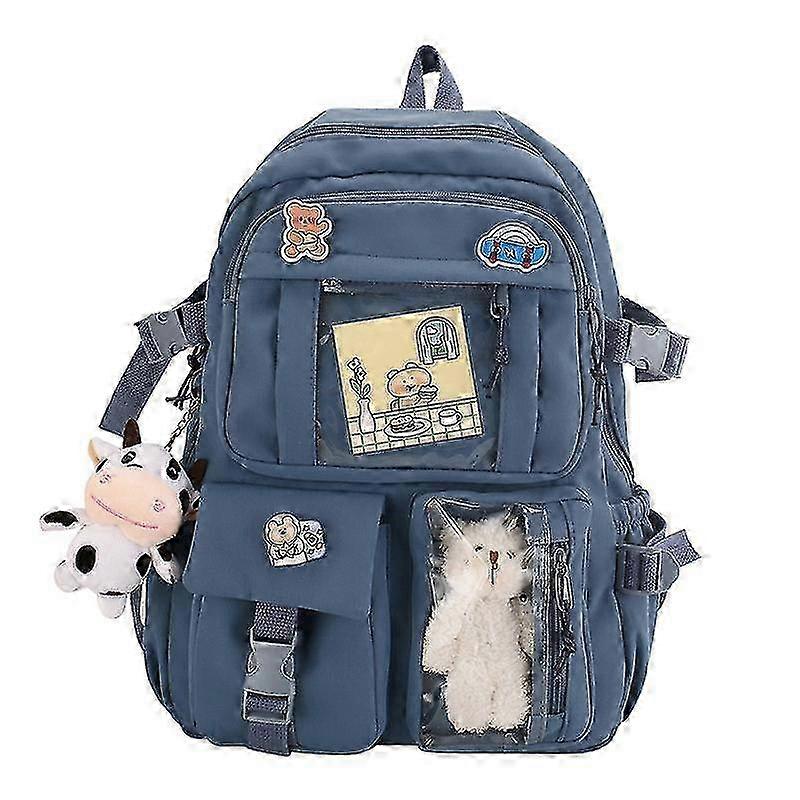 Lightweight backpack for students with kawaii pendant - small size