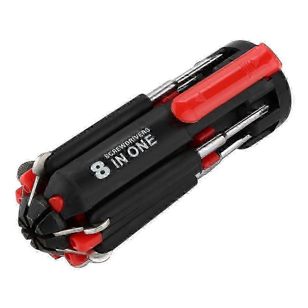 New Multi-functiona 8 in 1 Multi Screwdriver with 6 LED Torch Hand Repair Tools Home Essentials 25-26