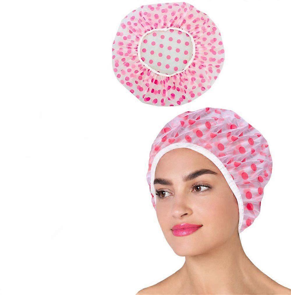 Polkadot Bathing Cap / Shower Cap - Pink Dots