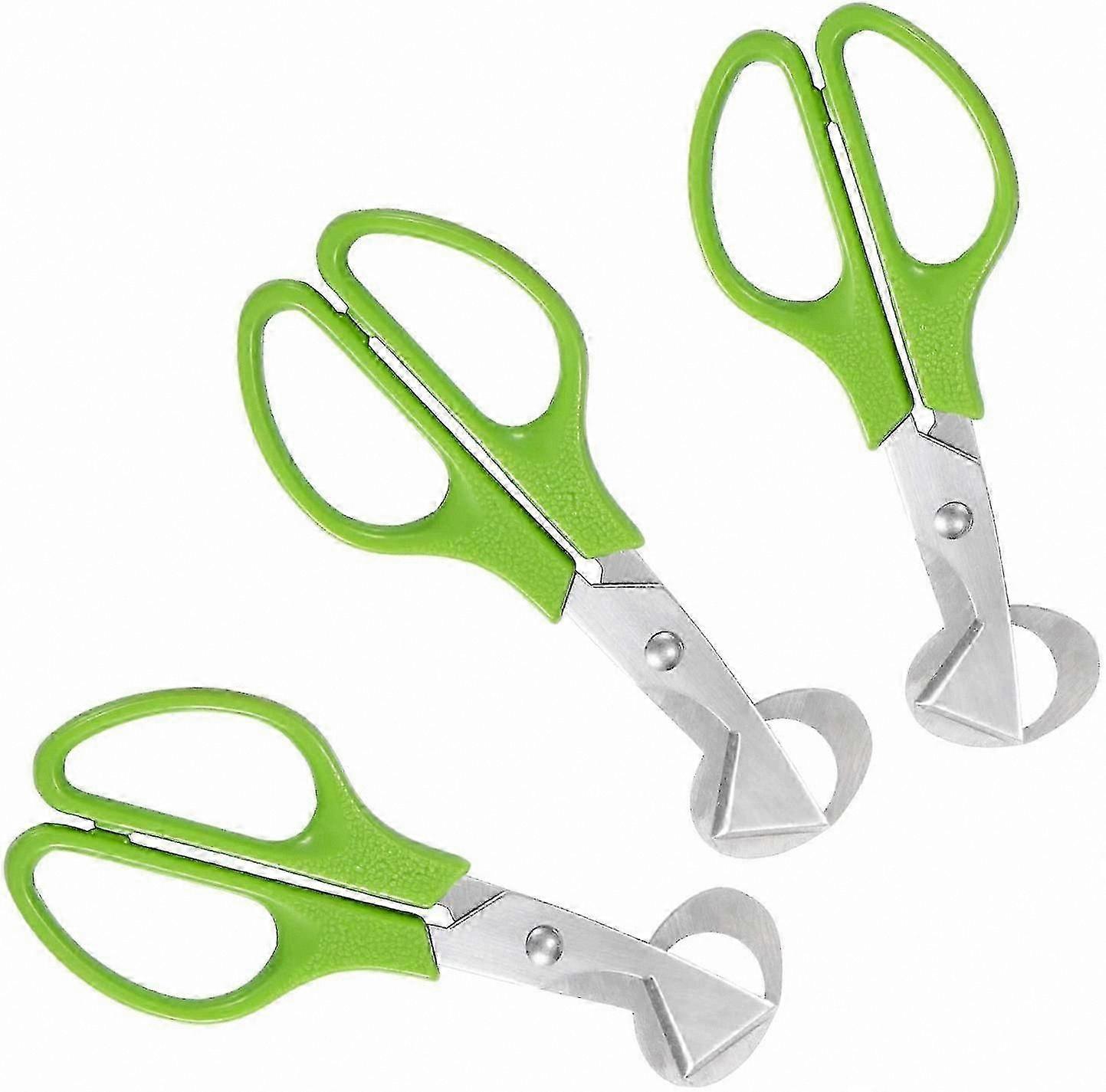 3-Piece Stainless Steel Egg Cutter Scissors for Kitchen Use