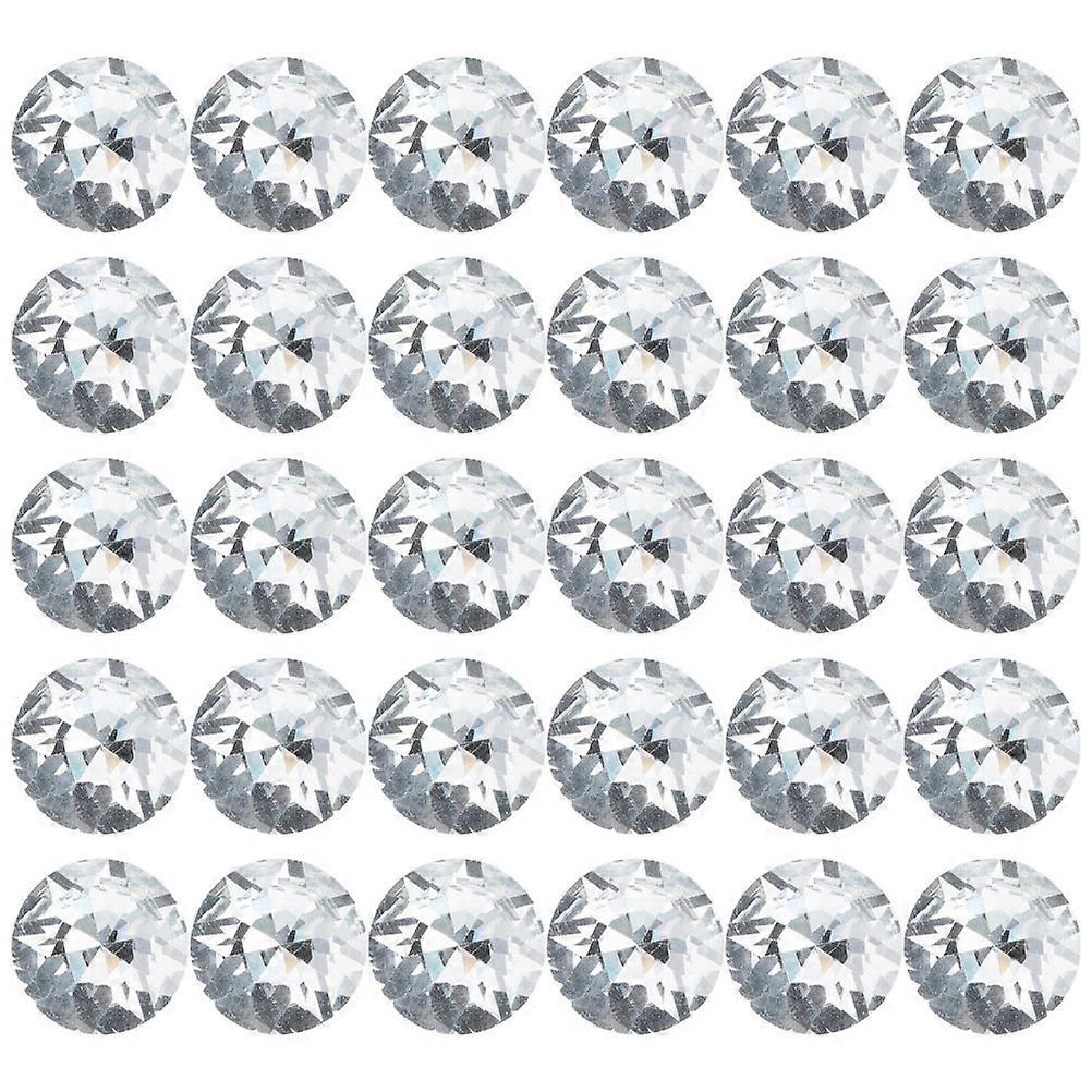 Soft Package Buttons Rhinestone Acrylic for Decor 30Pcs Transparent Sofa Tacks