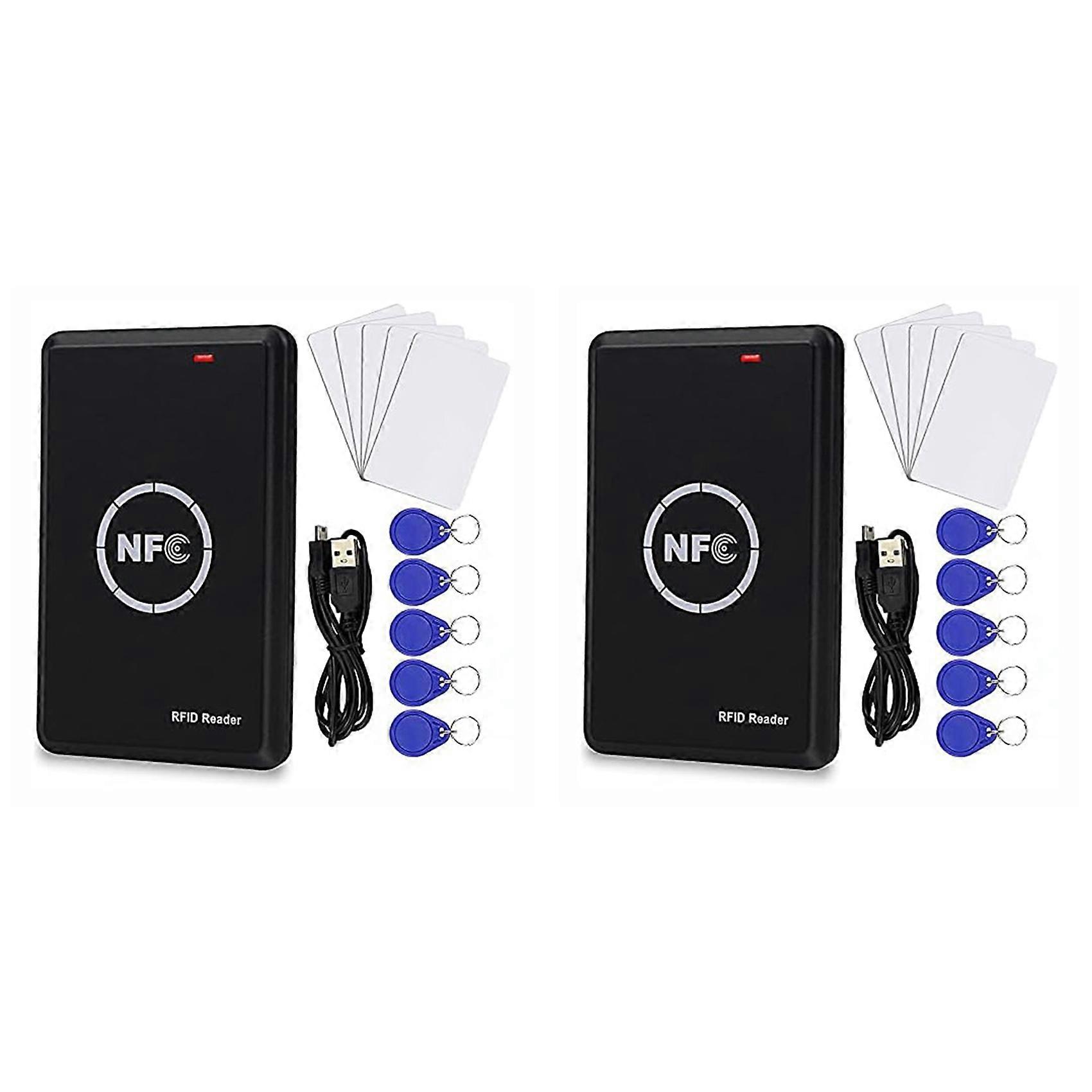 2X Smart Access Control Card Copier, RFID Reader Writer, 125KHz Card Duplicator, 13.56MHz Encrypted Card Decoder