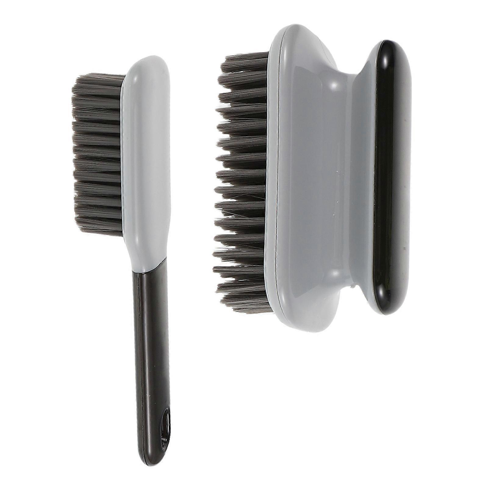 Plastic Shoe Brush Set for Soft Cleaning 2Pcs Multipurpose Shoe Care Brushes
