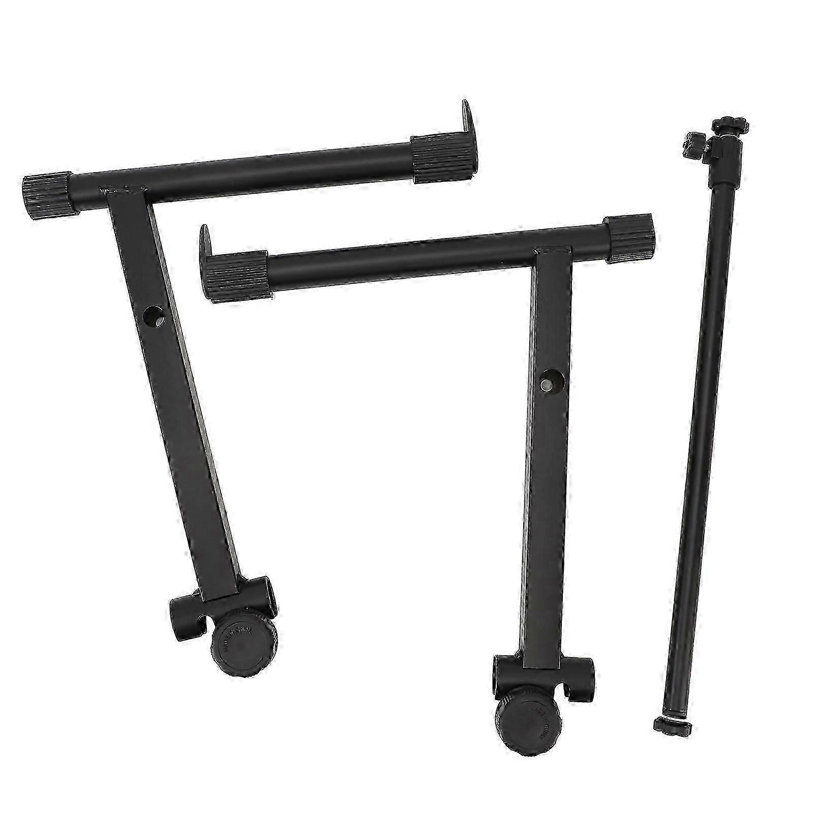 Keyboard Stand Extension Adapter L Shape Electronic Piano Rack 2 Tier Riser Adjustable 42-75cm Width for Stability and Support
