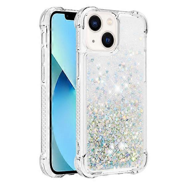 Glitter Bling TPU Case compatible with iPhone 15 Silver