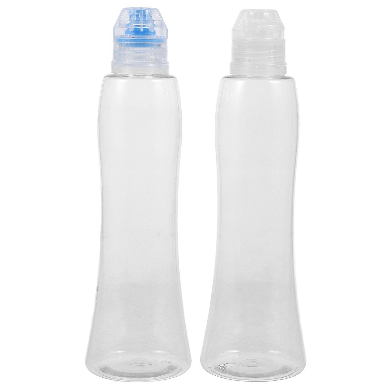 Transparent Refillable Condiment Squeeze Bottles for Home Use PET Material Assorted Color 4pcs