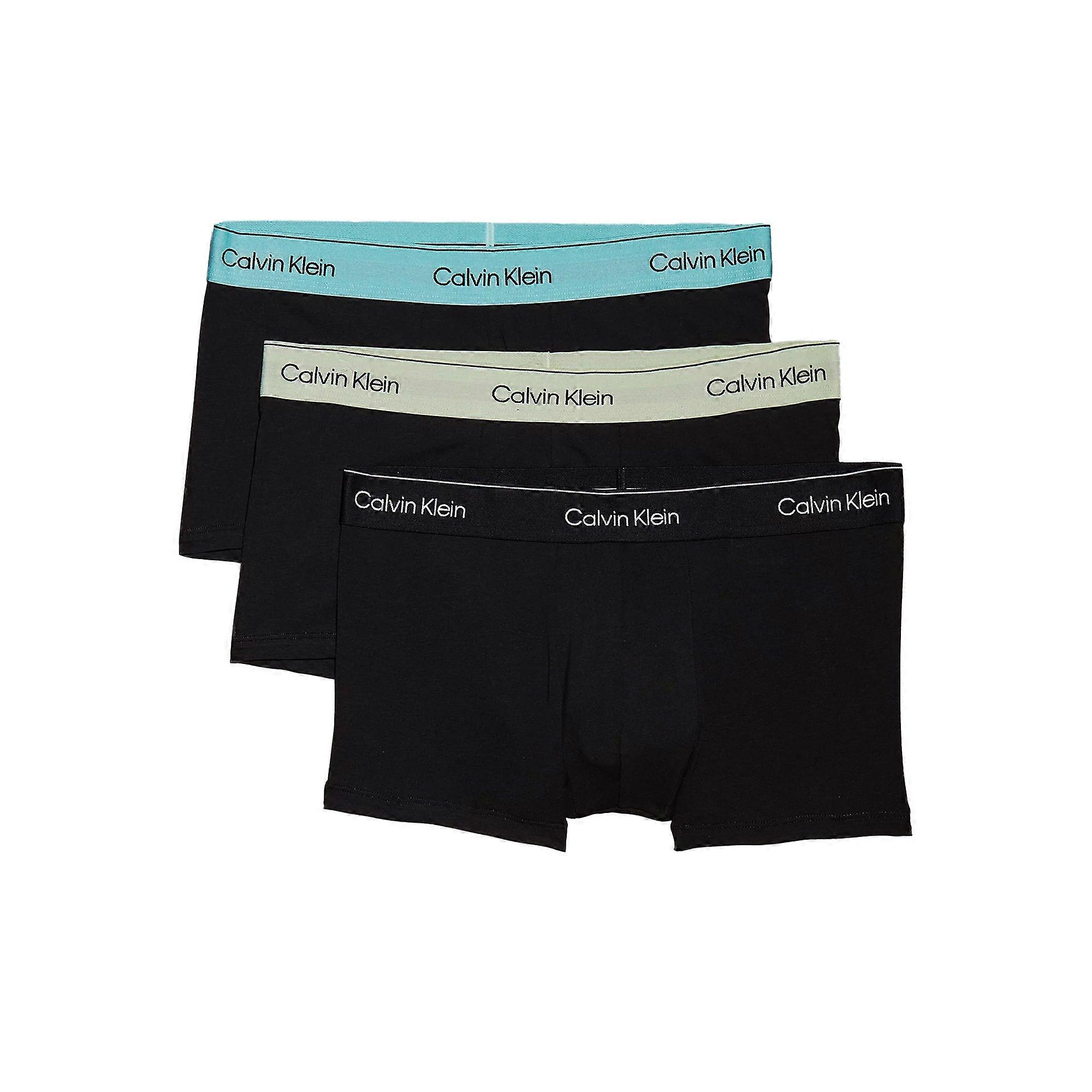 Calvin Klein Icon Cotton Stretch 3 Pack Low Rise Trunks Multi Colour Band