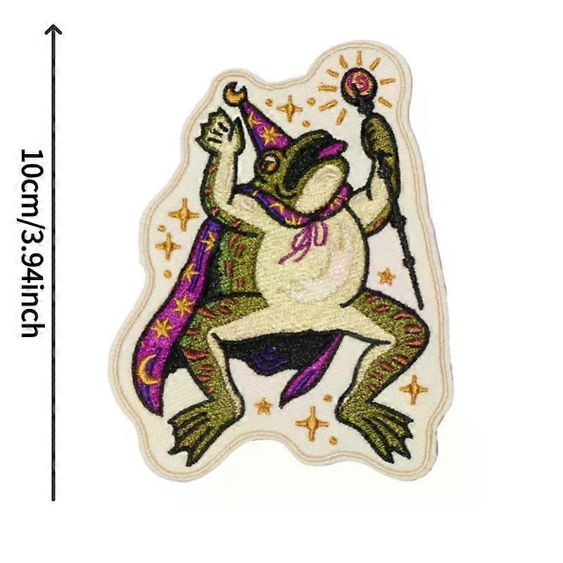 1pc Wizard Toad embroidery patch funny cartoon DIY gift clothes Hat Bag Jacket Hot Adhesive