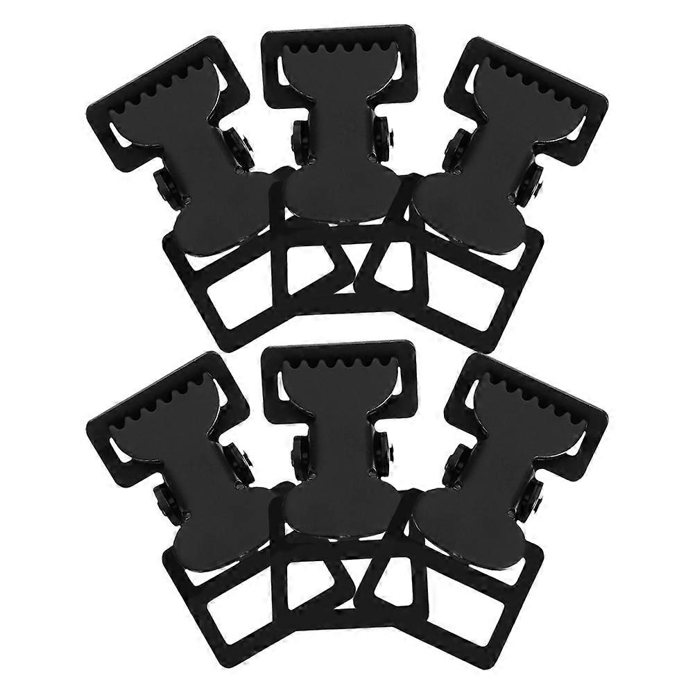 Black Webbing Clip Buckle for Secure Use Quick Release 6Pcs Pack