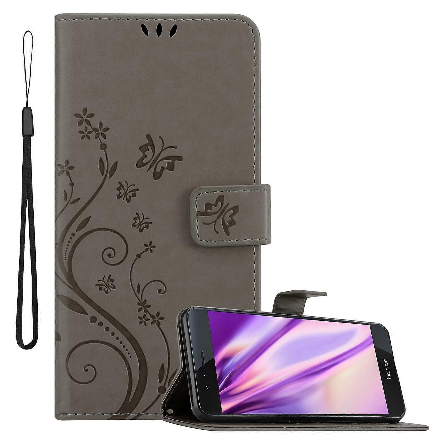 Honor 8 / 8 PREMIUM Protective Case - with Floral Print and Card Slot