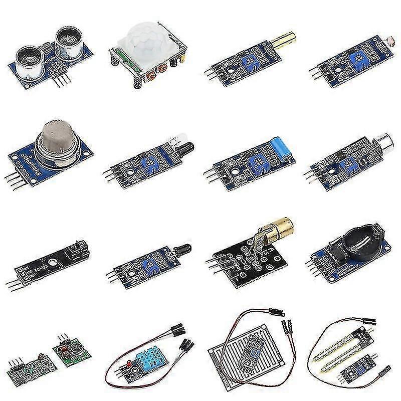 Ultimate Starter Kit For Raspberry Pi With 16 Different Sensor ModulesGOOD