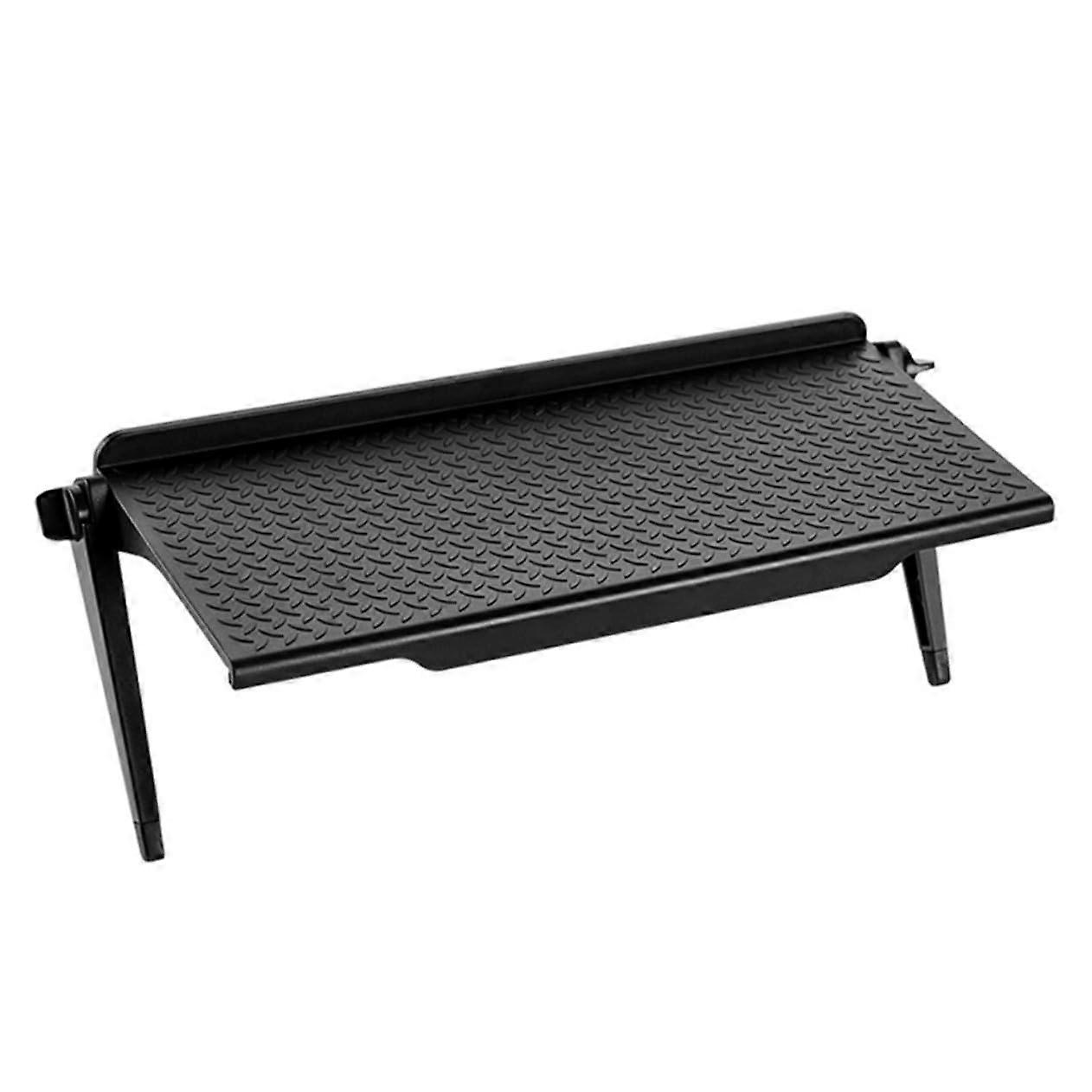 Multifunction Black Monitor Stand Elevated, TV Shelf, Smooth Surface, Posture Improvement, Eye Strain Relief Desk