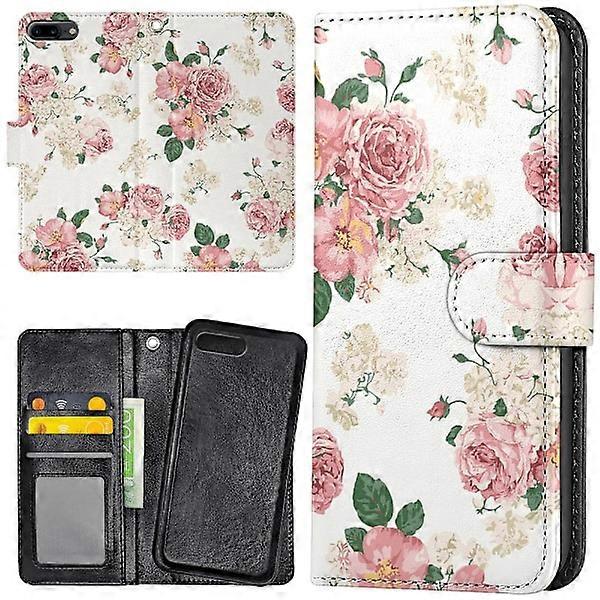 Compatible with iPhone 7/8 Plus - Wallet Case/Case Retro Flowers