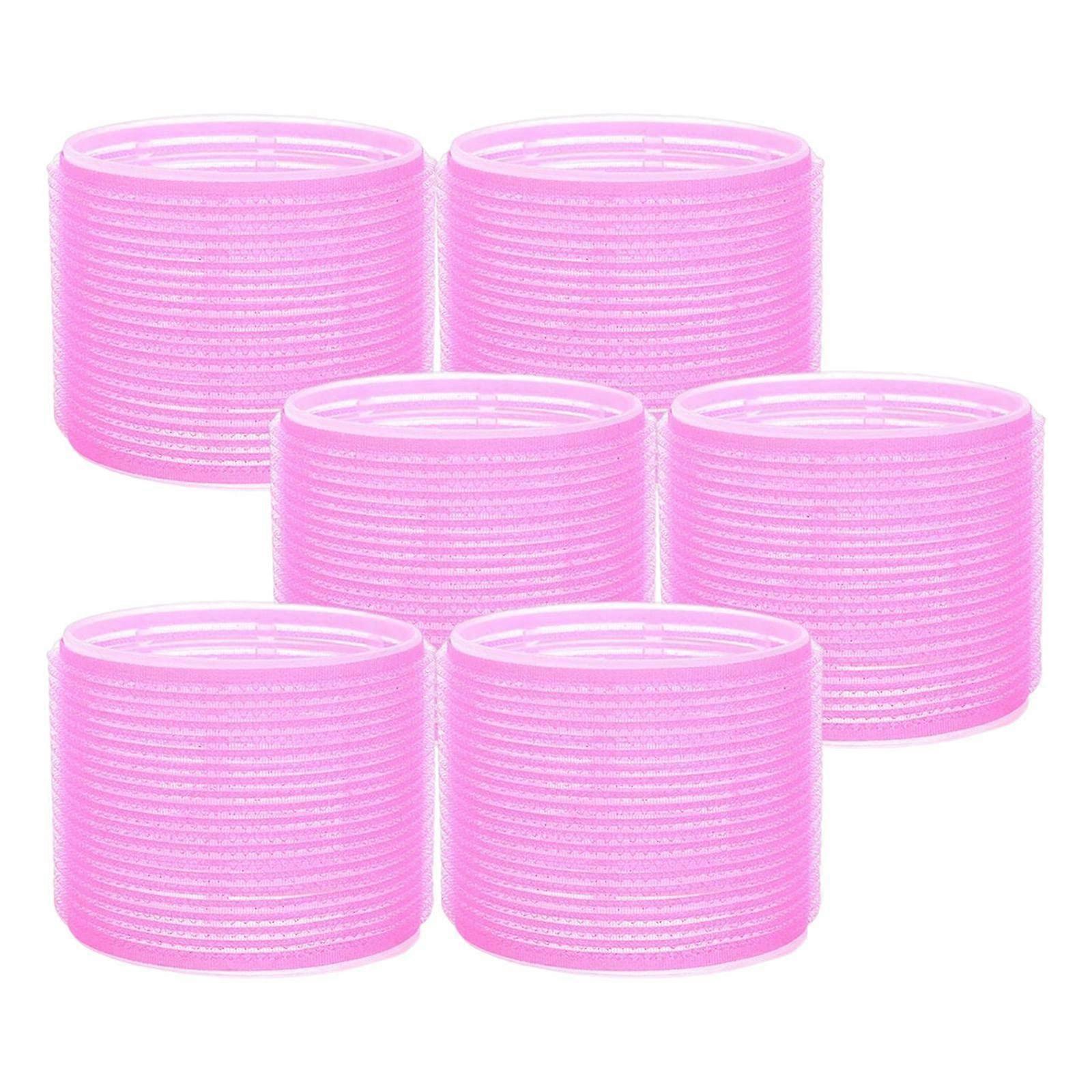 Hair Rollers Set for Volumizing Bangs Curlers, Self Grip Salon Styling DIY BlowDry Use 6pcs