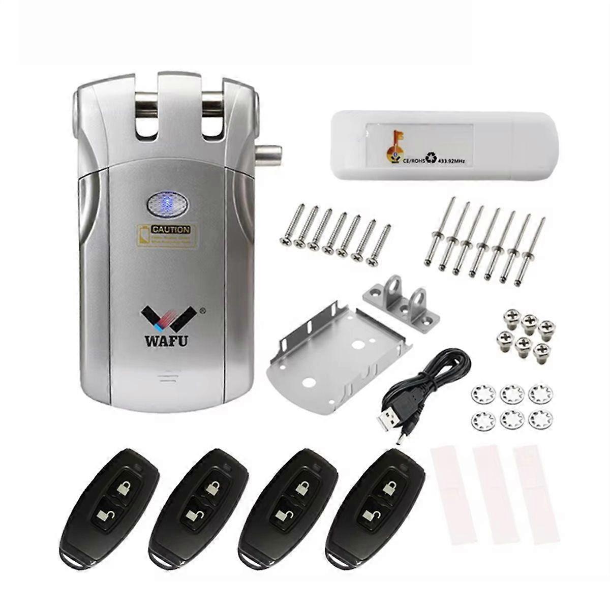 Door Lock Remote Control Locks Electronic Bluetooth Keyless Door Locks Lock Hole Anti-Theft