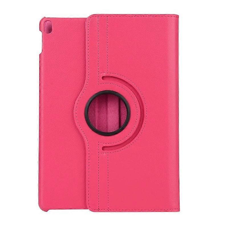 Stylish Case For Ipad 2020 10.2 Rose Red Lychee Texture Rotating Leather