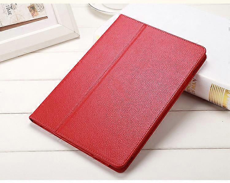 Case For Ipad Mini4/mini5 Red Stand Leather Litchi Texture Two-fold Stitching