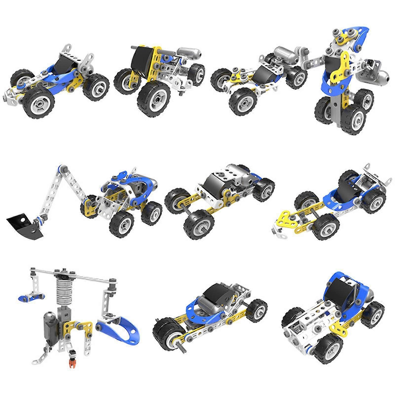 111pcsパズルブロックは、子供のためのビルディングブロック電気モデルを組み立てて分解する色認識楽しいAbsを育成します