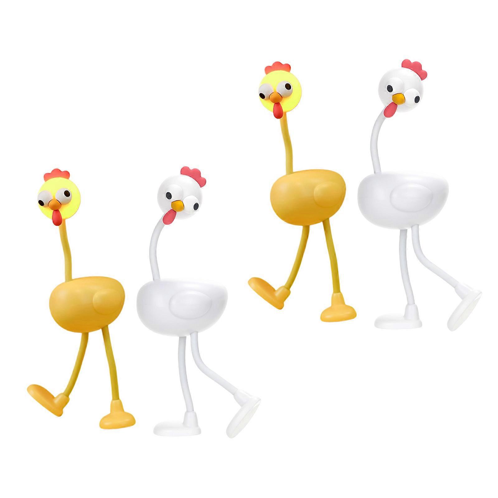 Mini Night Light Rechargeable LED Light For Bedroom Study Dormitory Creative Chicken Shaped Light Student School Multicolor