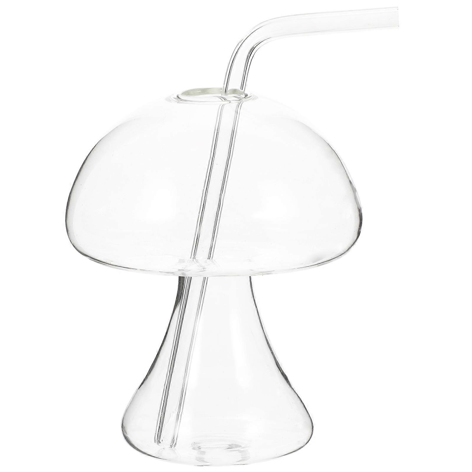 Transparent Mushroom Drinking Cup for Whiskey Beverage 1Set