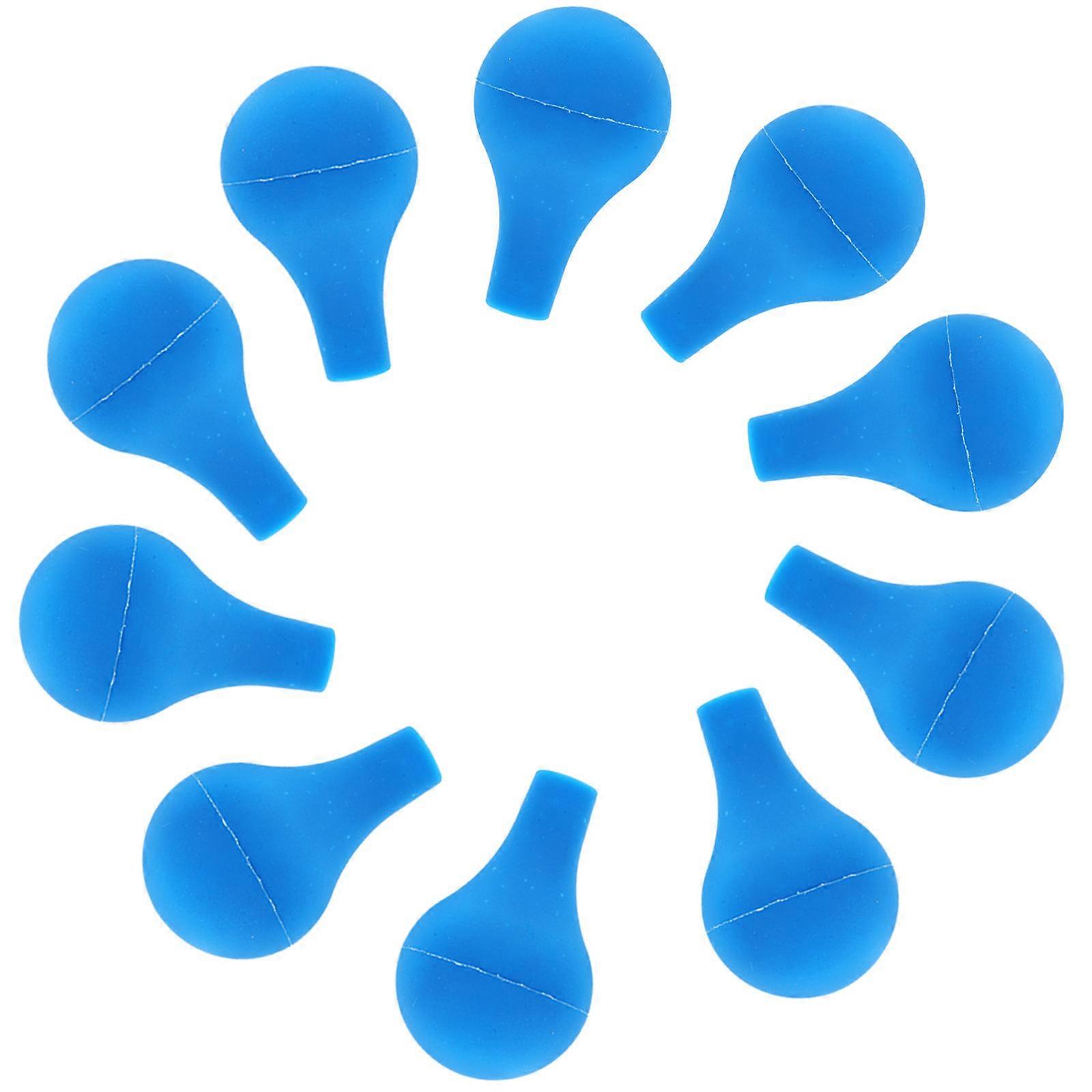 Bulb Cap Silicone Replacement for Dropper Pipettes 10Pcs Blue