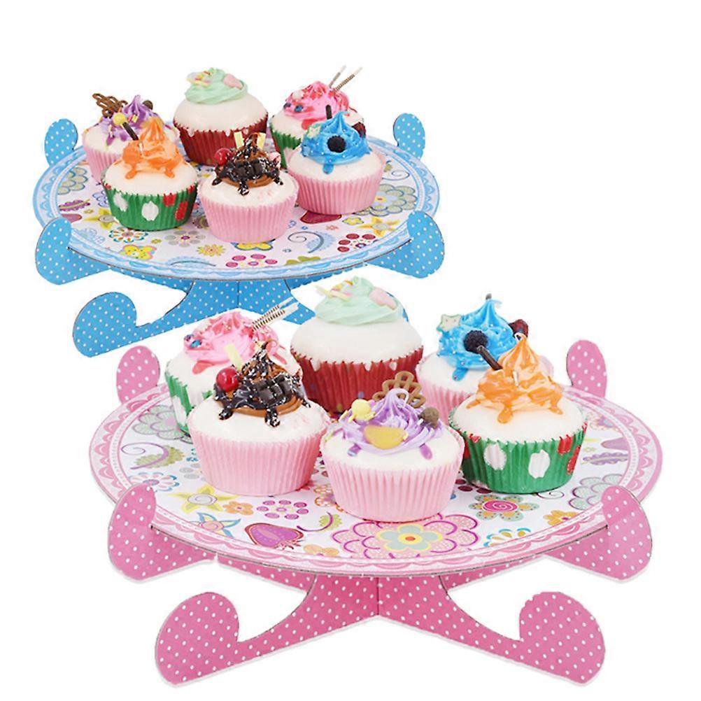 Paper Cake Stand Collapsible One-Tier for Cake Storage Pink
