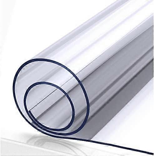 PVC Table Protector 2mm Waterproof Clear Plastic Tablecloth 120x220cm Heat Resistant