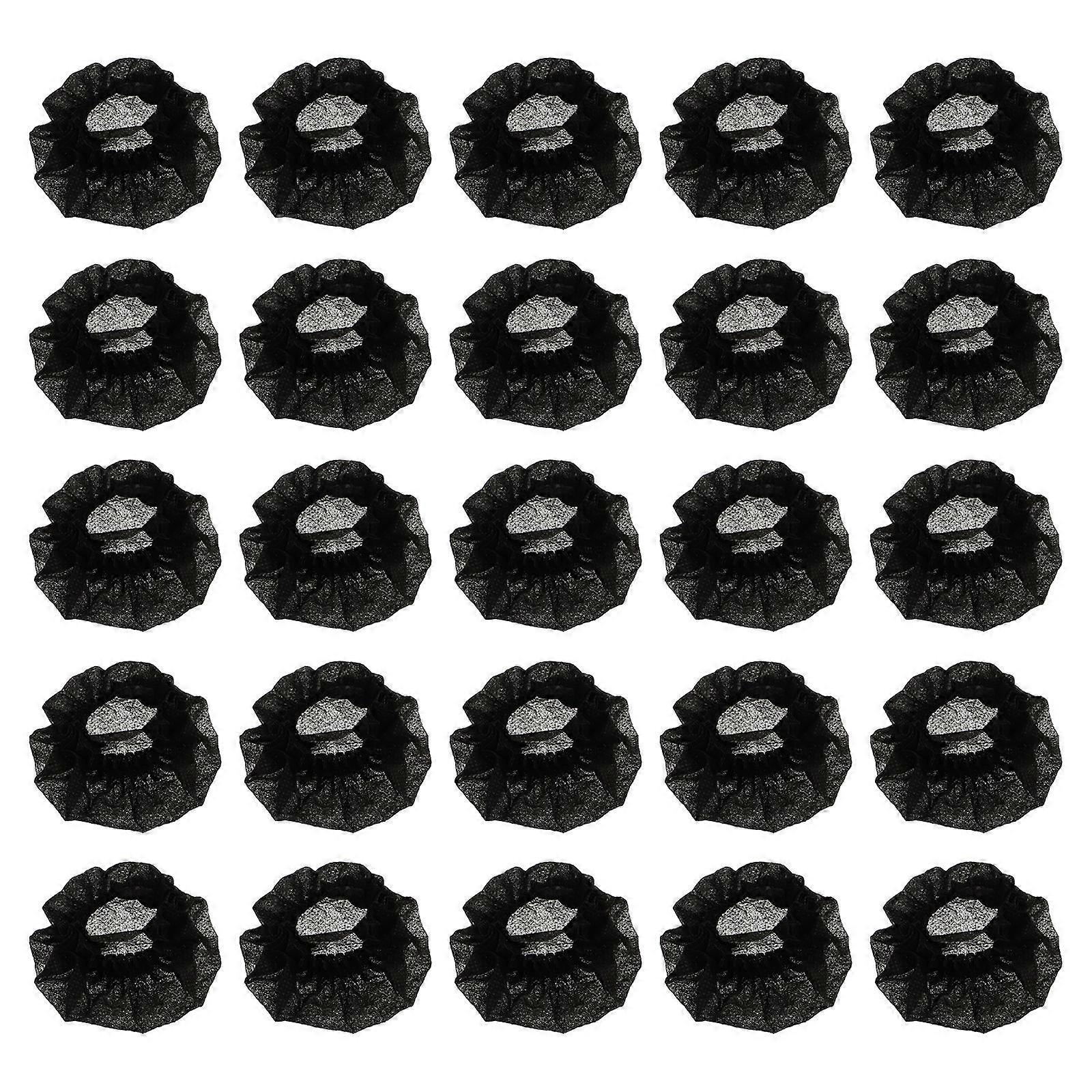 Black Microphone Sleeve Practical Splash-Proof Cover 100Pcs Set