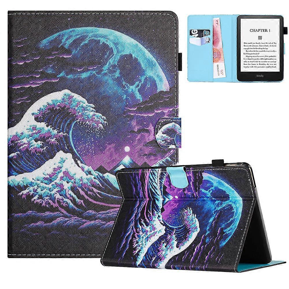 For Amazon Kindle Paperwhite 5 (2021) Case Stylish Pattern Leather Wallet E-reader Cover