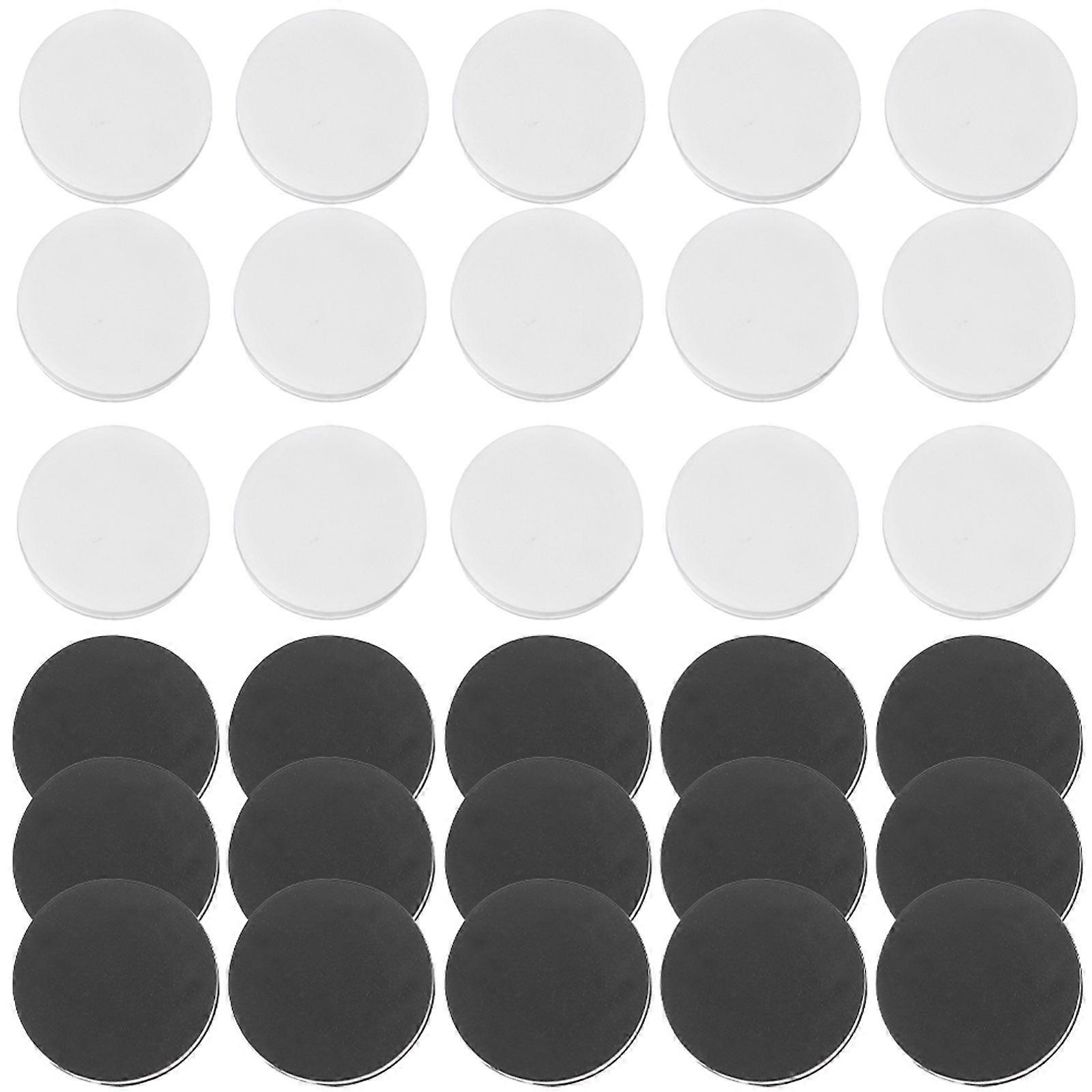 30Pcs Game Backgammon Pieces Classic Chess Pieces White Chess Accessories