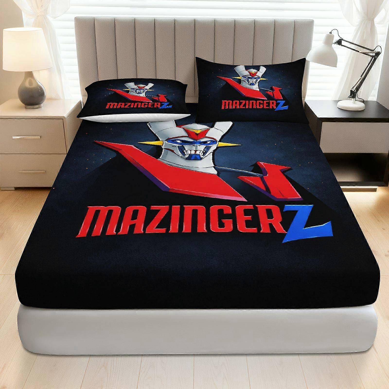 3pcs Robot Design Anime Fitted Sheet Set  Coreless Holiday Theme