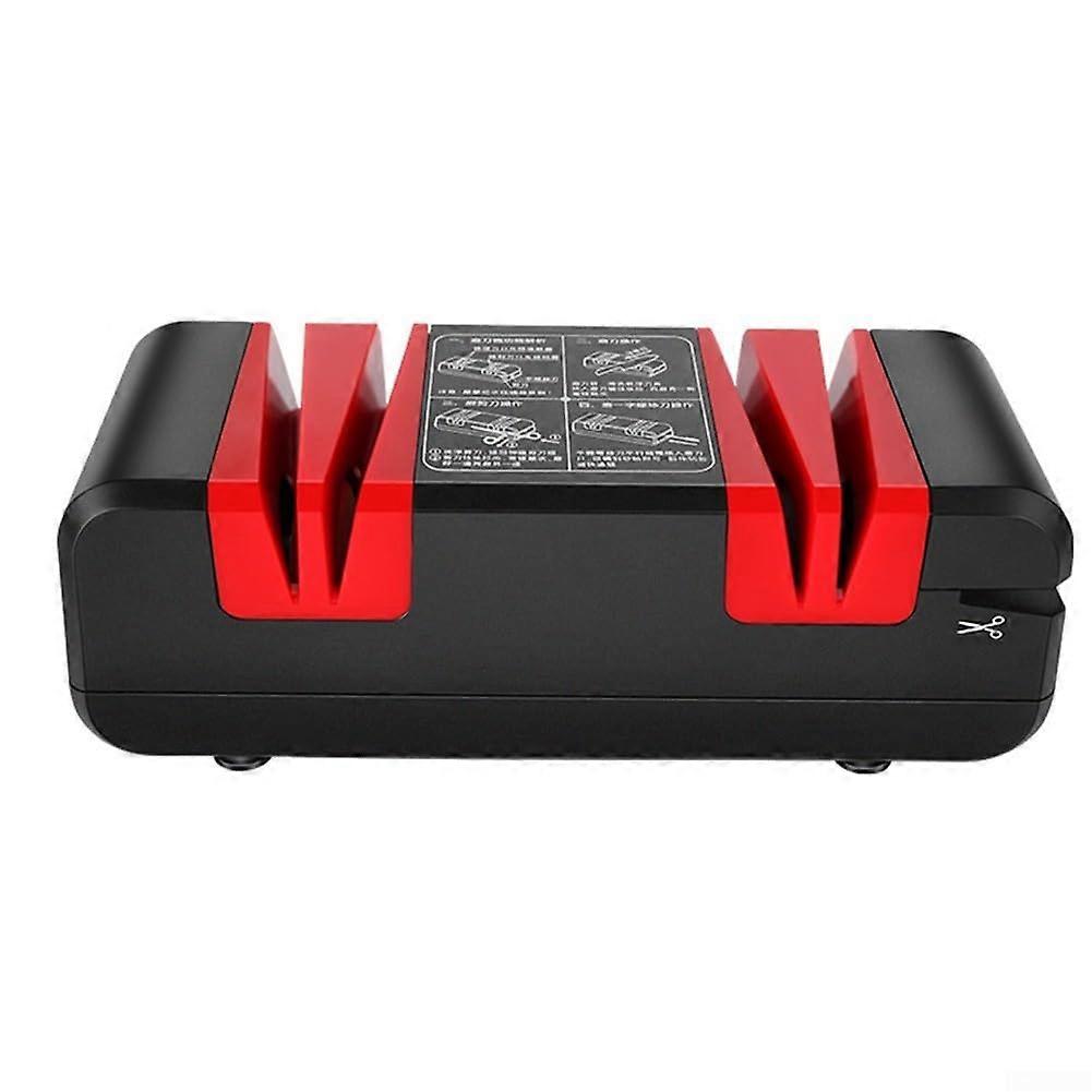 Electric Knife Sharpener with Fast Automatic Sharpening, MultiTool Compatibility, Black
