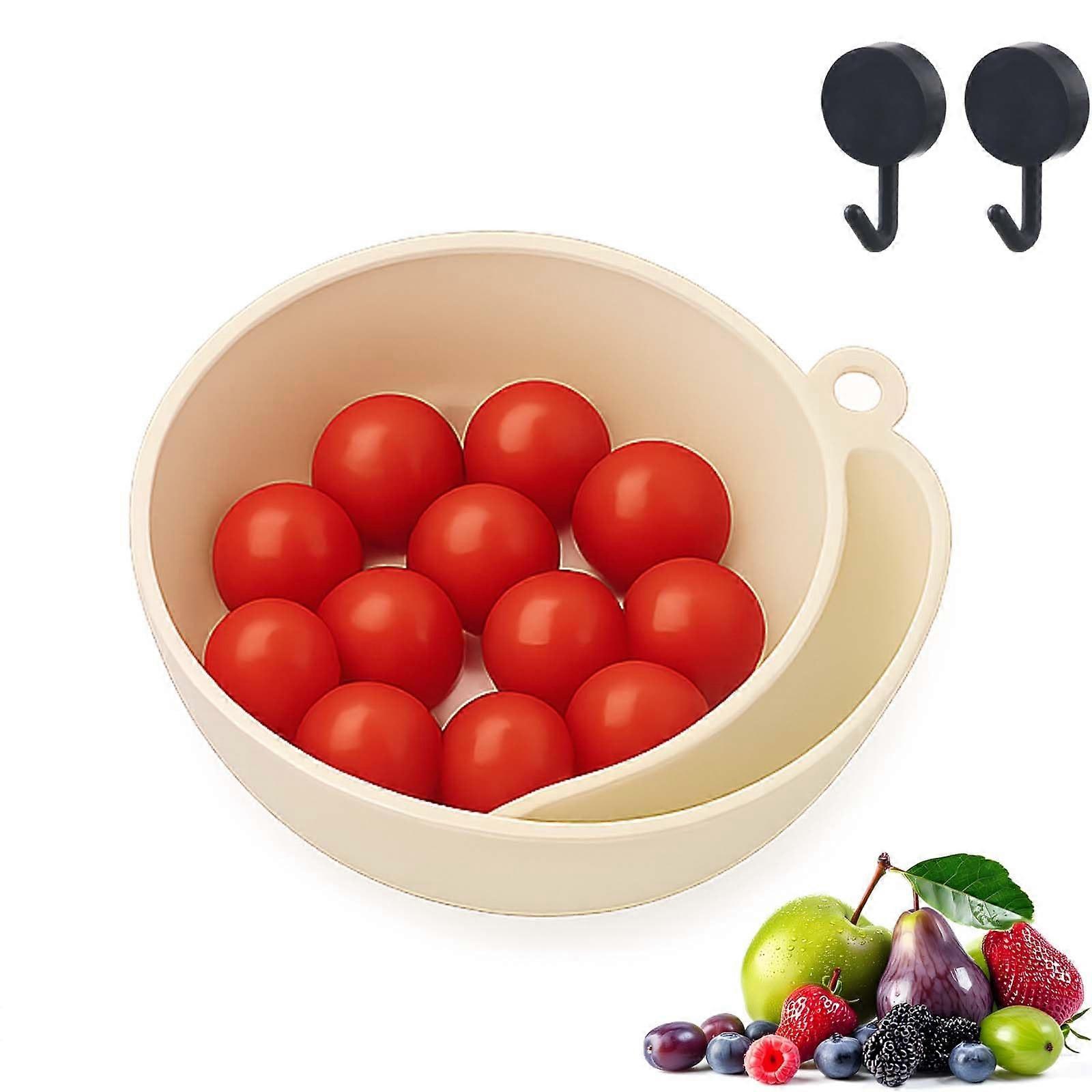 4 in 1 Automatic Fruit and Vegetable Washer Basket with Rotating Snail Shape Kitchen Strainer (Beige)