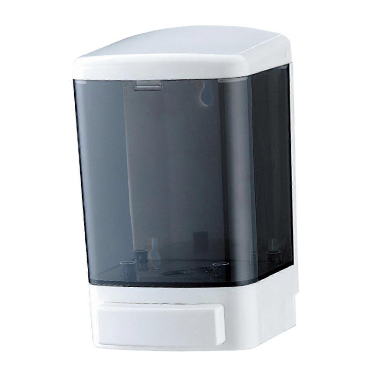 Large Capacity Wall Mounted Manual Soap Dispenser for Bathroom and Kitchen, Refillable Plastic Liquid Container with Easy Hand Press