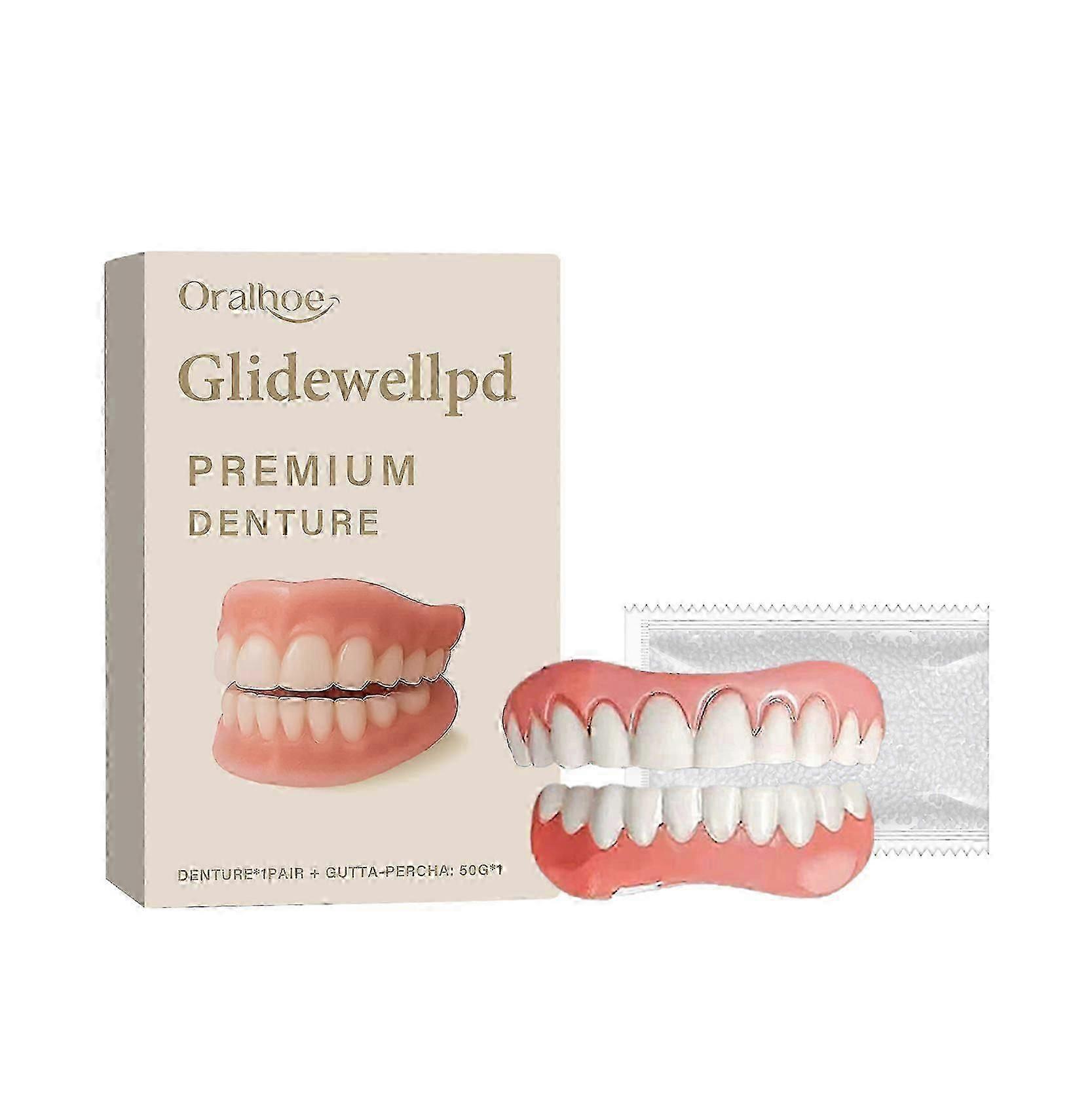 Premium Silicone Denture Set  Natural-Looking, Comfortable Fit for Instant Confidence & Versatile Use