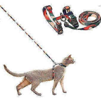 2025 Cat Harness and Leash Set, Cats Escape Proof - Adjustable Kitten Harness for Cats, Multicolor-M Size