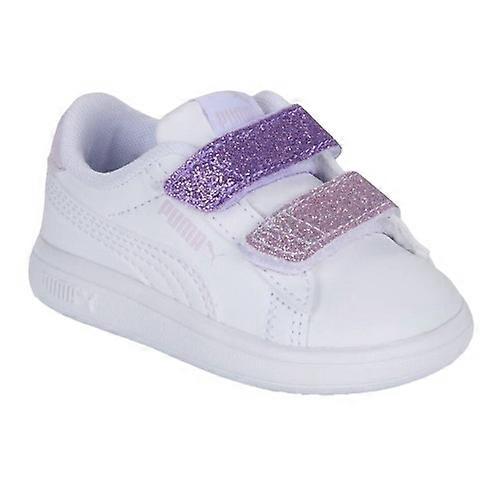 Puma Childrens/Kids Smash 3.0 Glitter Leather Trainers