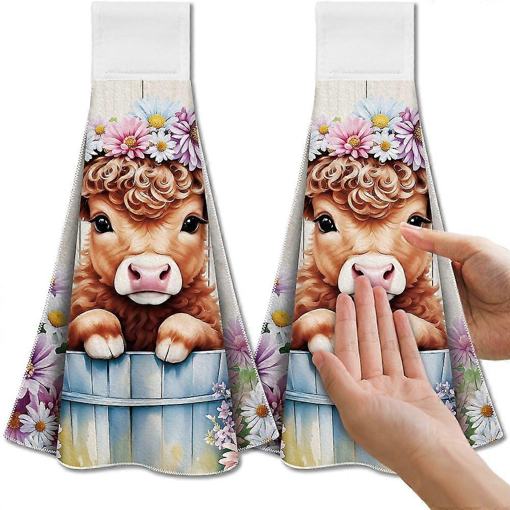 Microfiber Hanging Towel for Kitchen Cattle 345x315mm 2pcs/set