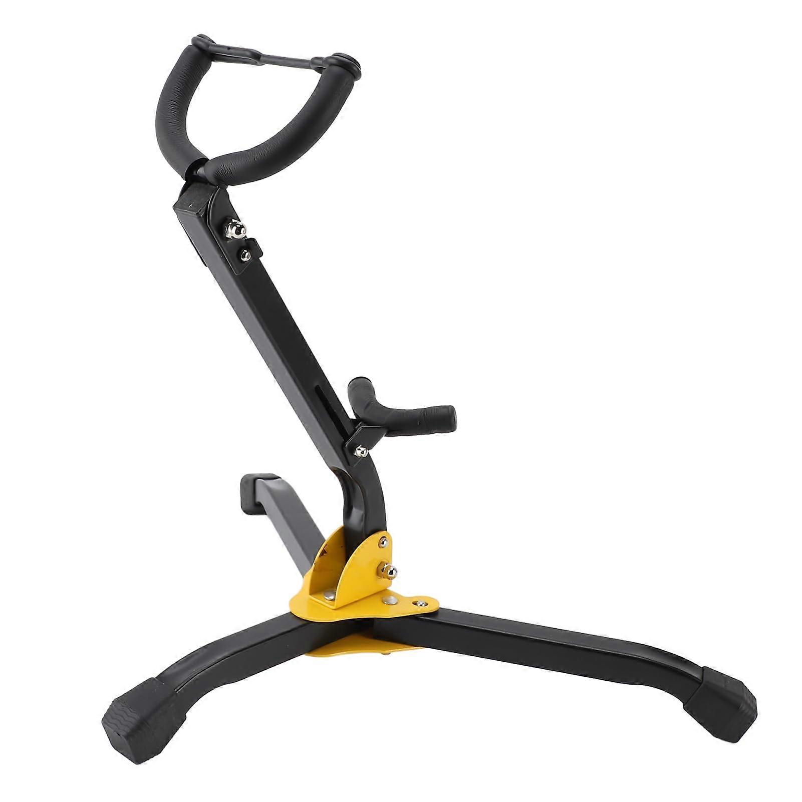 Foldable Alto Tenor Saxophone Stand with Adjustable Backrest and Tripod Stability