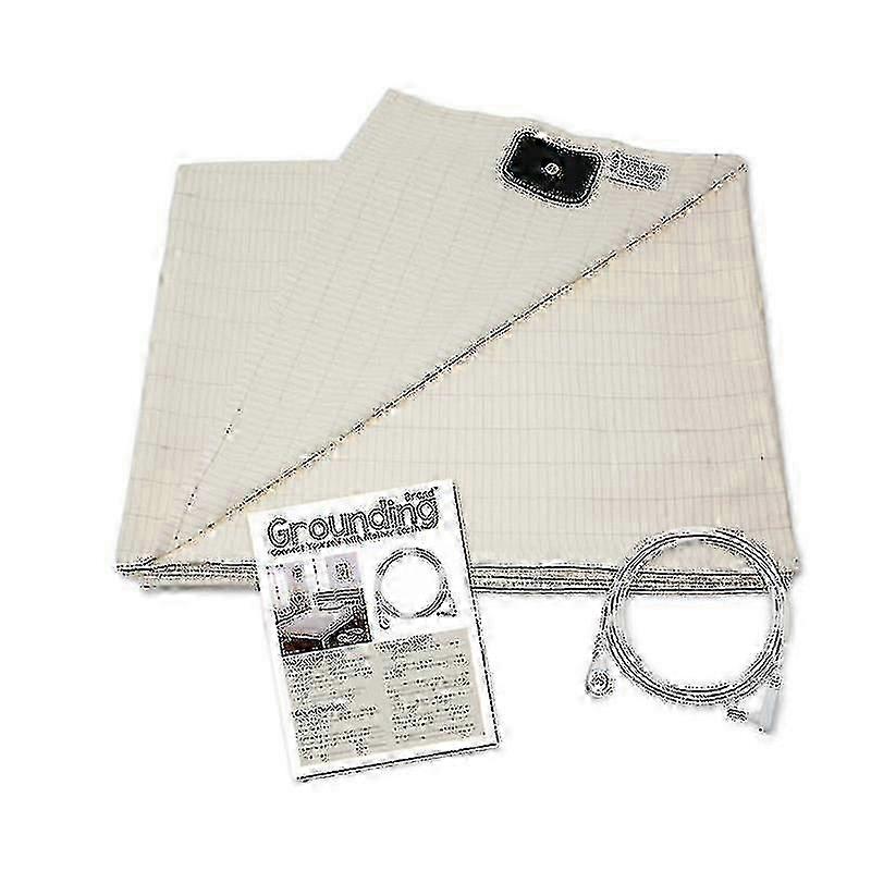 Grounding Bed Sheet Double for EMF Protection - Earthing Conductive Fabric Mat